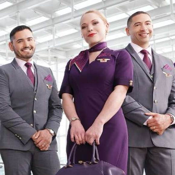 Delta Flight Attendant Uniform x Zac Posen in Passport Plum NWT Size 2 V-neck - Picture 4 of 7